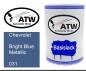 Preview: Chevrolet, Bright Blue Metallic, 031: 500ml Lackdose, von ATW Autoteile West.